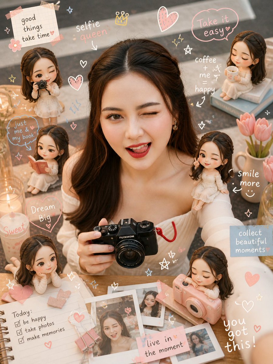Cozy Scrapbook Image Transformation AI image template preview