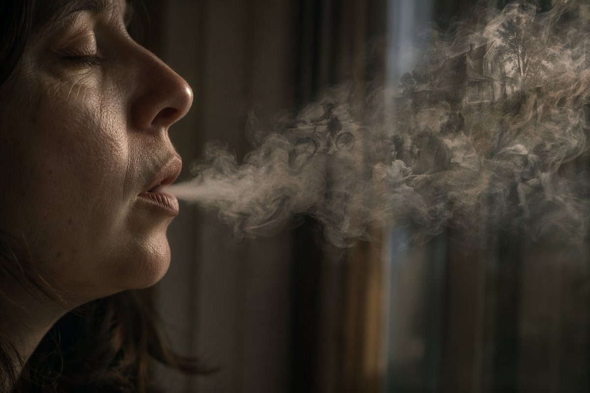 Smoke Memory Portrait AI image template preview