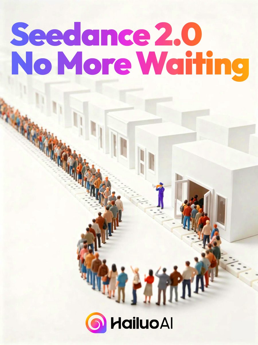 Seedance 2.0 Waiting Line Poster AI image template preview