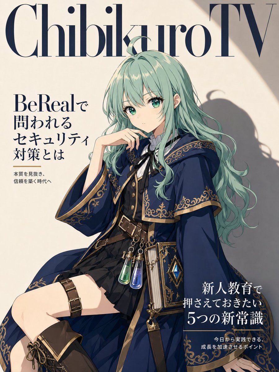 Anime Fantasy Magazine Cover AI image template preview
