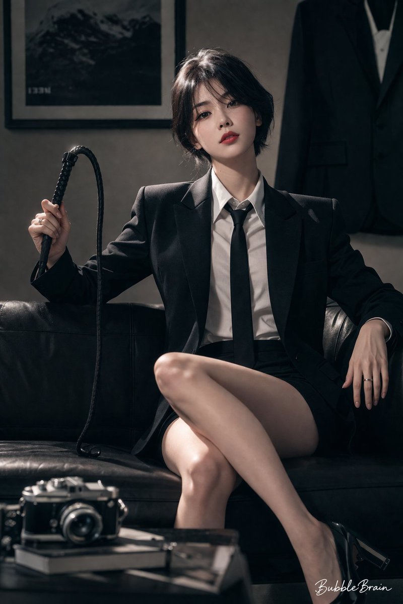 Cool Beauty Korean Idol Portrait AI image template preview