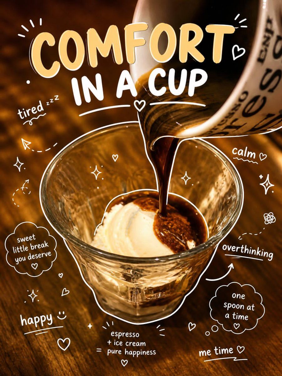 Affogato Dessert Photography AI image template preview