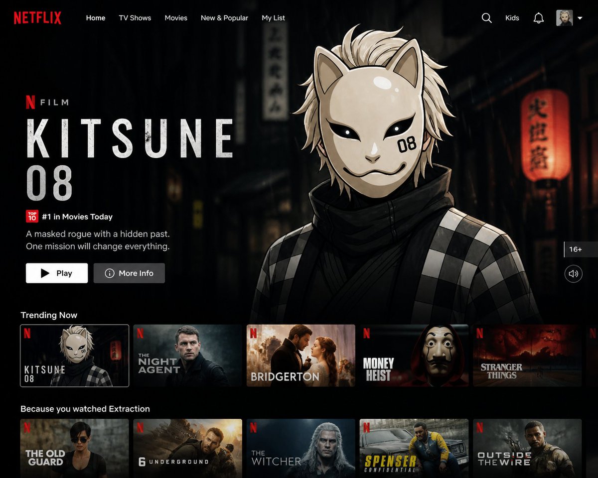 Netflix UI Homepage Generator AI image template preview