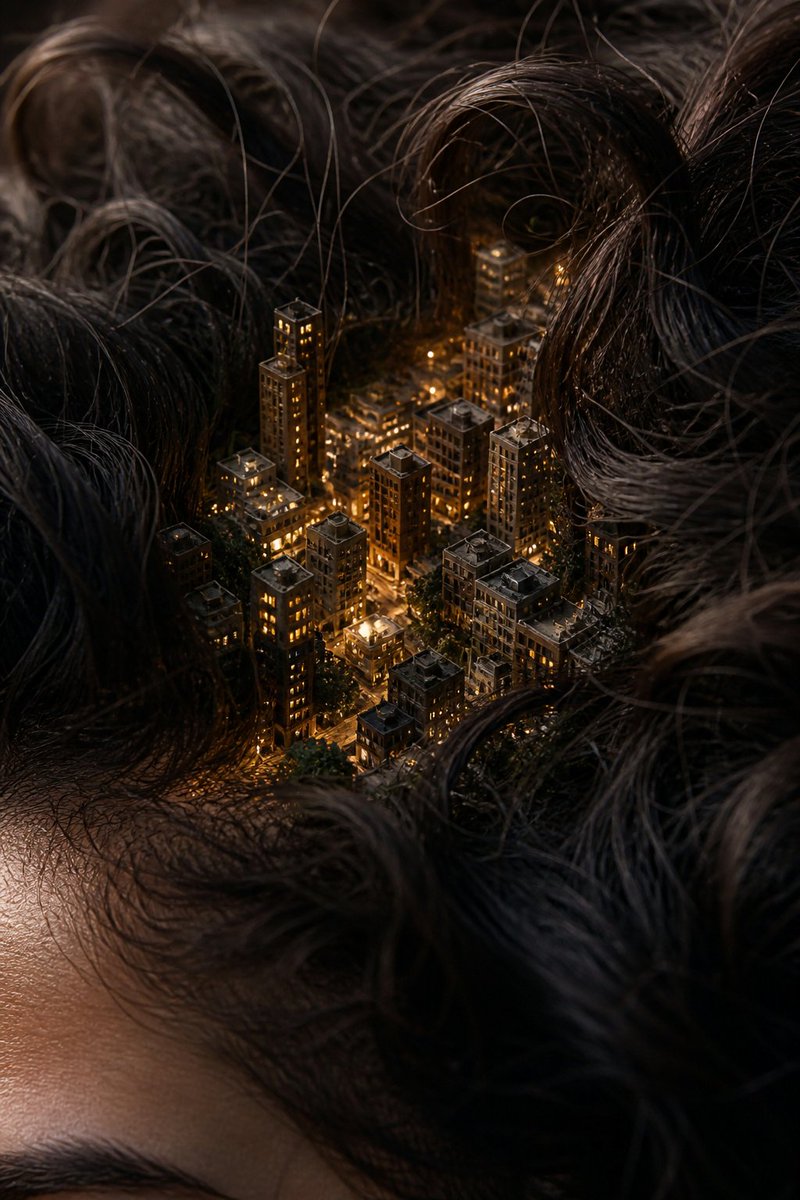 Miniature City Tiny Worlds AI image template preview