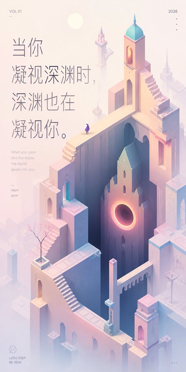 Pastel Abyss Quote Wallpaper AI image template preview
