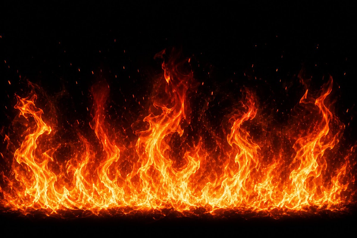 Cinematic Fire Effect Asset AI image template preview