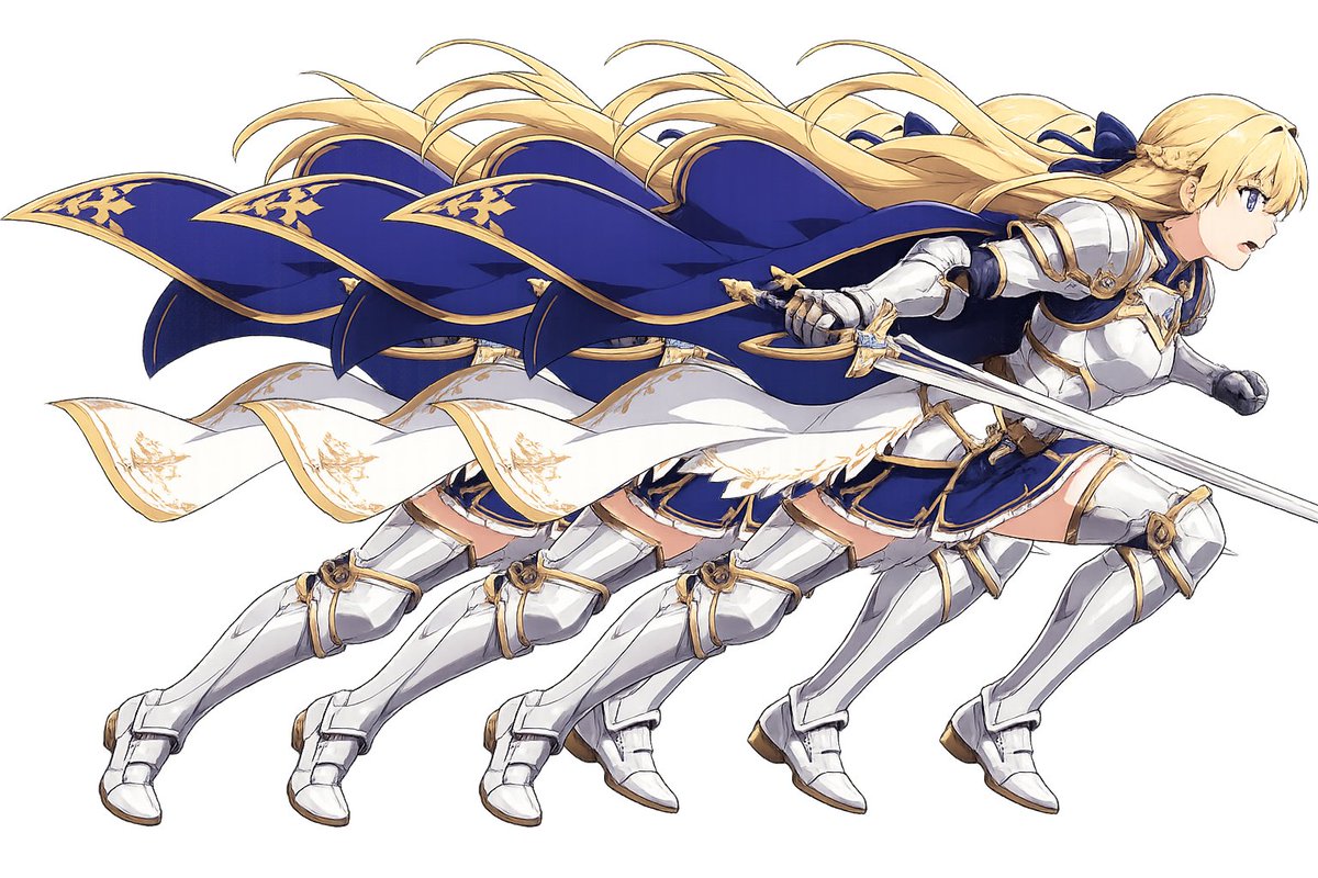 Overlapping Anime Knight Motion Trail AI image template preview
