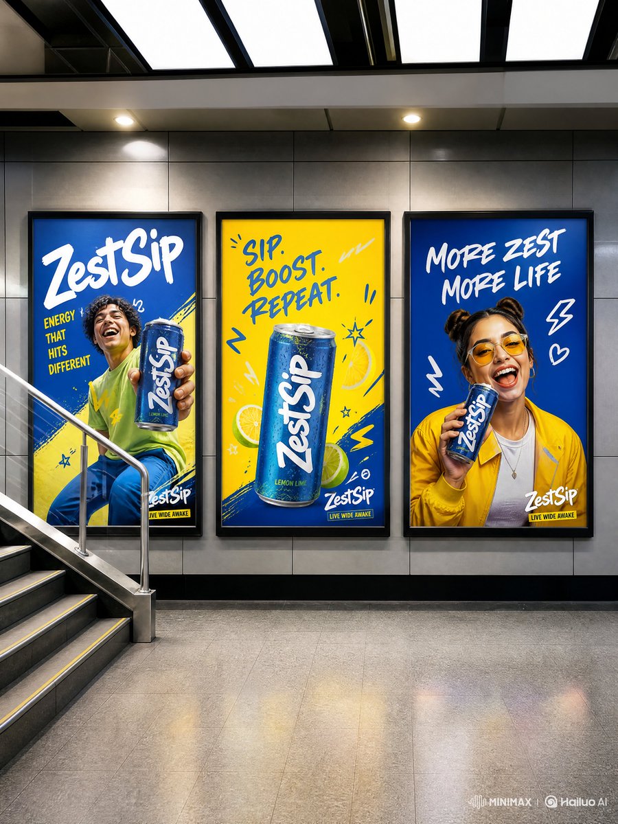 Modern Transit Station Ad Scene AI image template preview