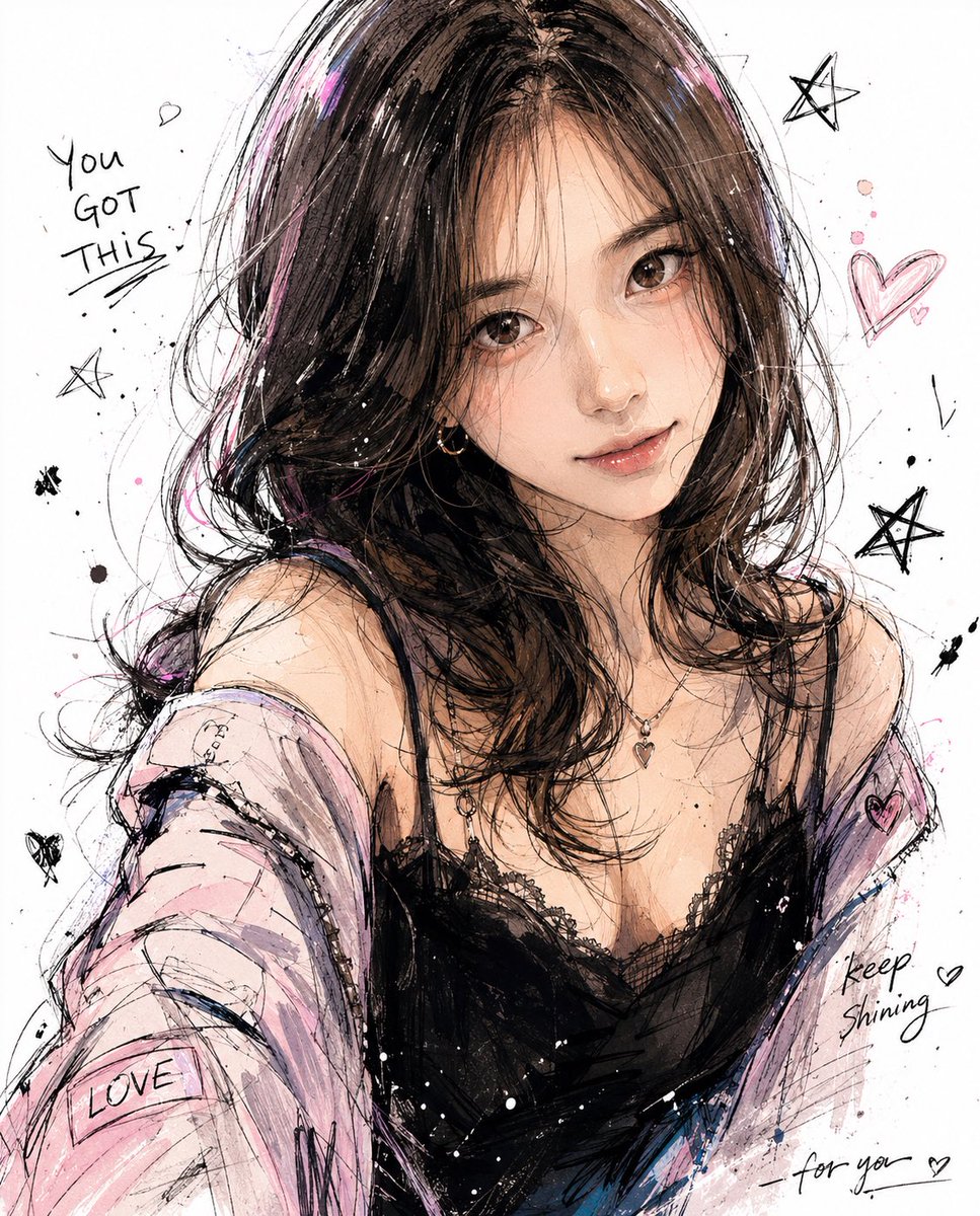 Ink Splatter Hand-Drawn Sketch AI image template preview