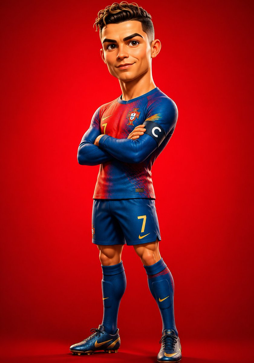 Stylized 3D Footballer Avatar AI image template preview