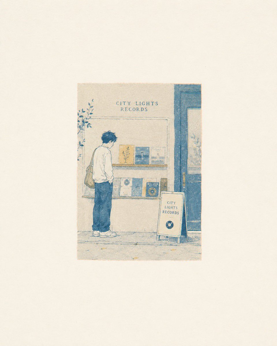 Minimalist Risograph Poetic Style example 3