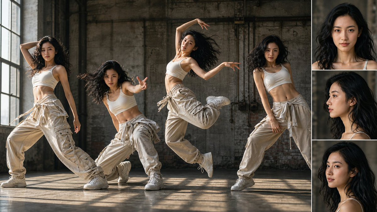 Street Dancer Concept Sheet AI image template preview