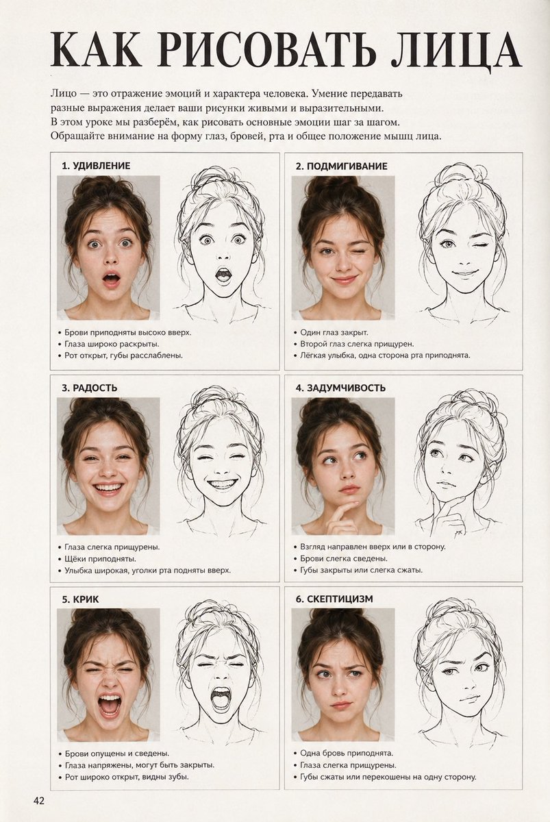 Vintage Russian Face Drawing Lesson AI image template preview