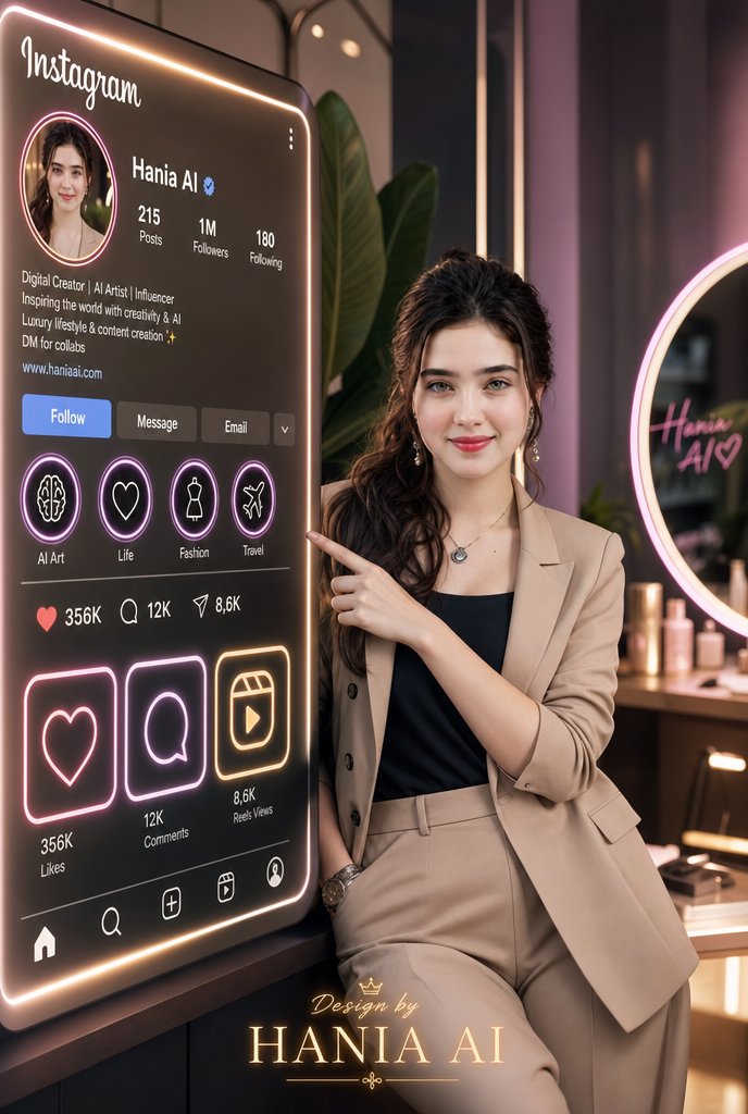 Luxury Instagram Profile Creator Poster AI image template preview