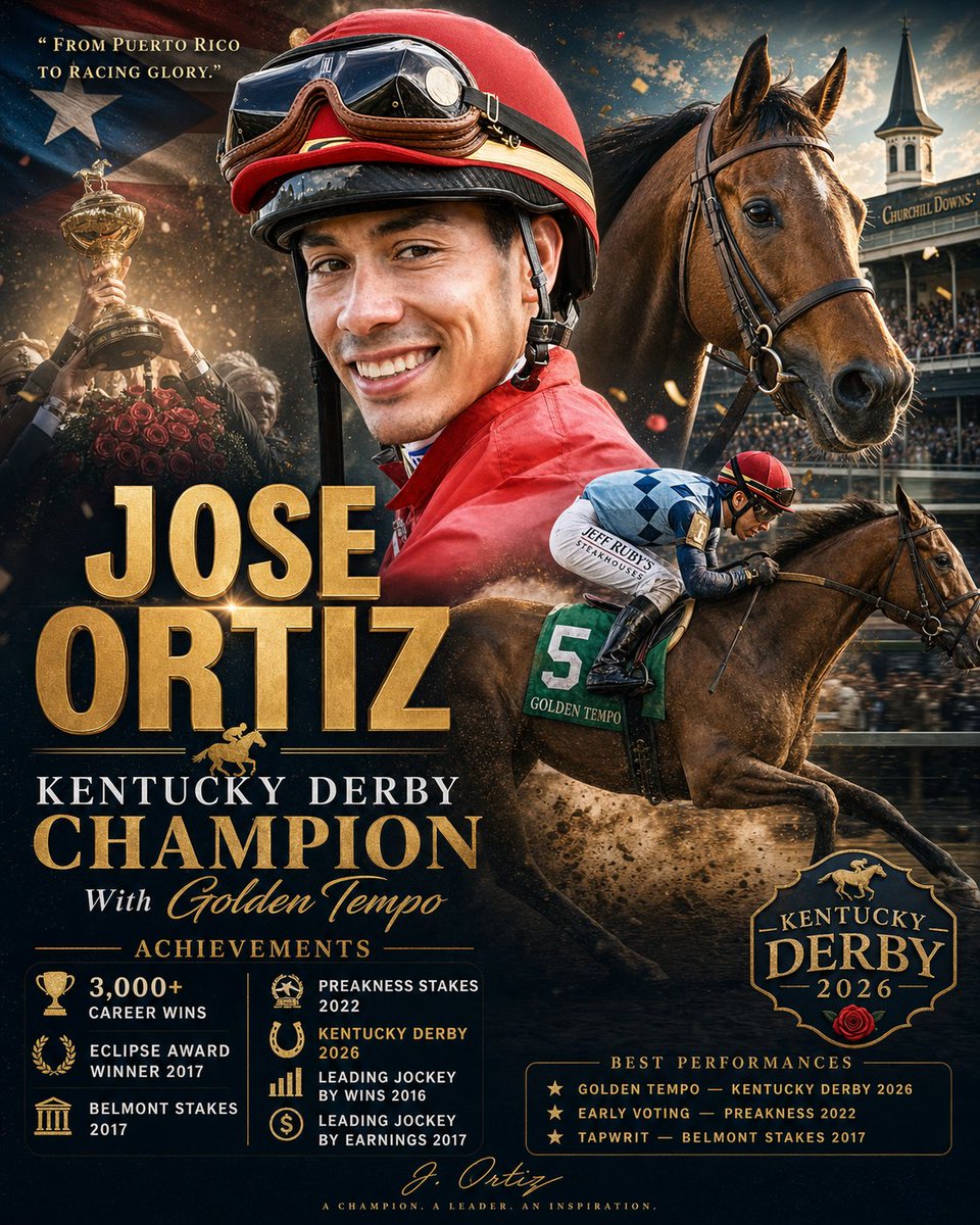 Kentucky Derby Champion Poster AI image template preview