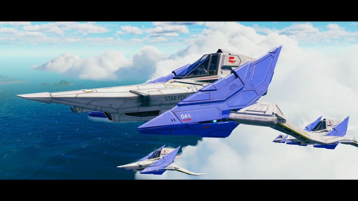 Starfighter Squadron Above Ocean AI image template preview