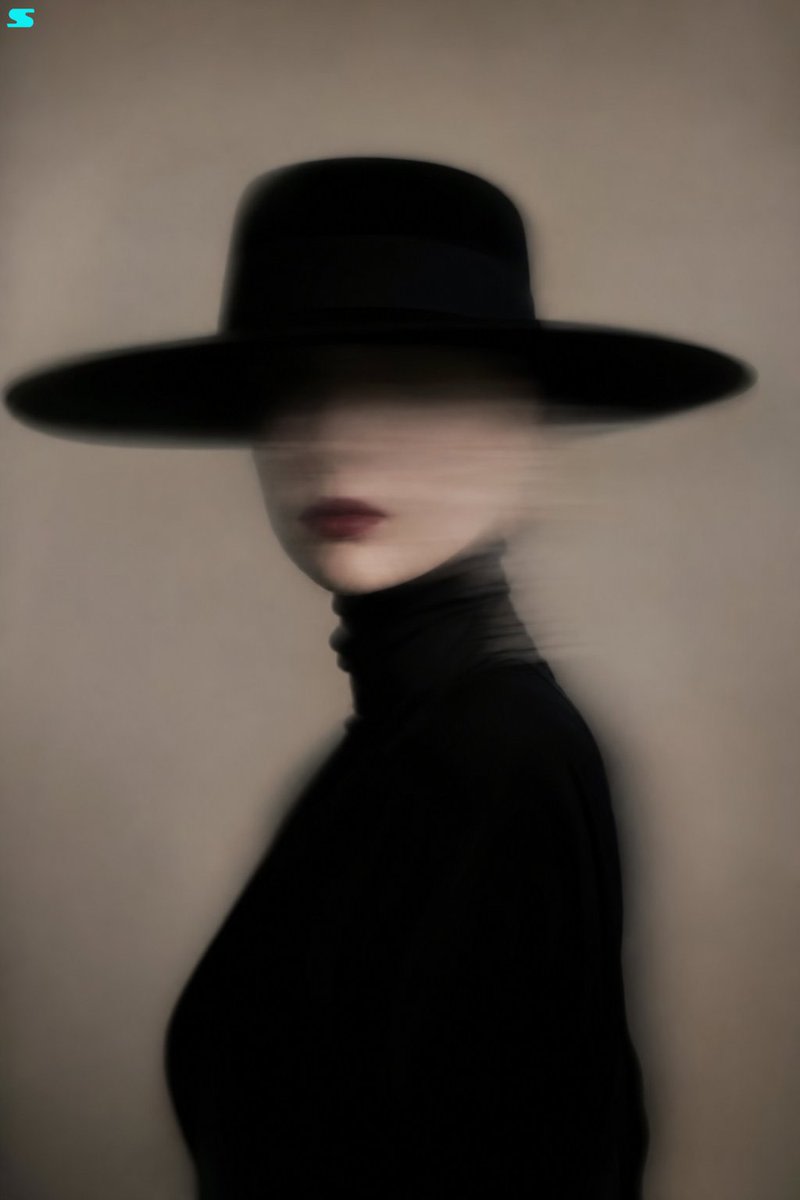 Surreal Minimalist Fashion Portrait AI image template preview