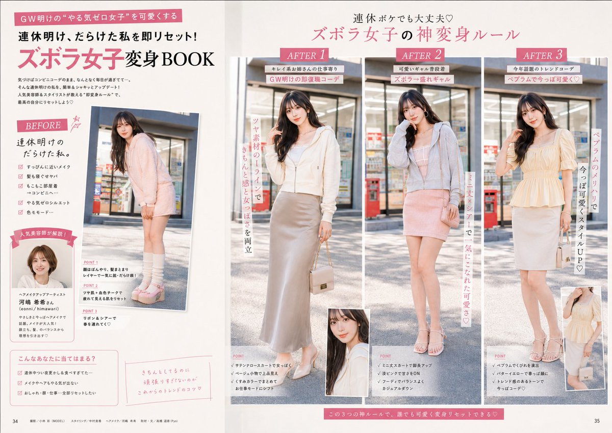 Fashion Magazine Layout Refinement AI image template preview