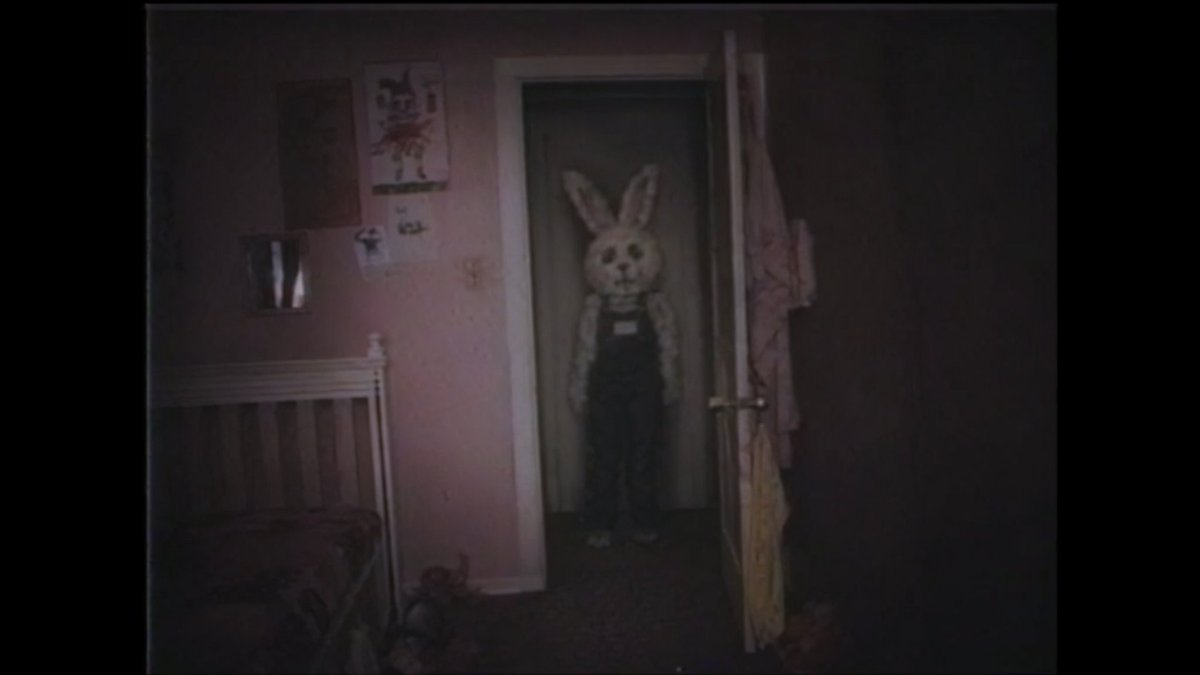 Creepy VHS Bedroom Doorway Figure AI image template preview