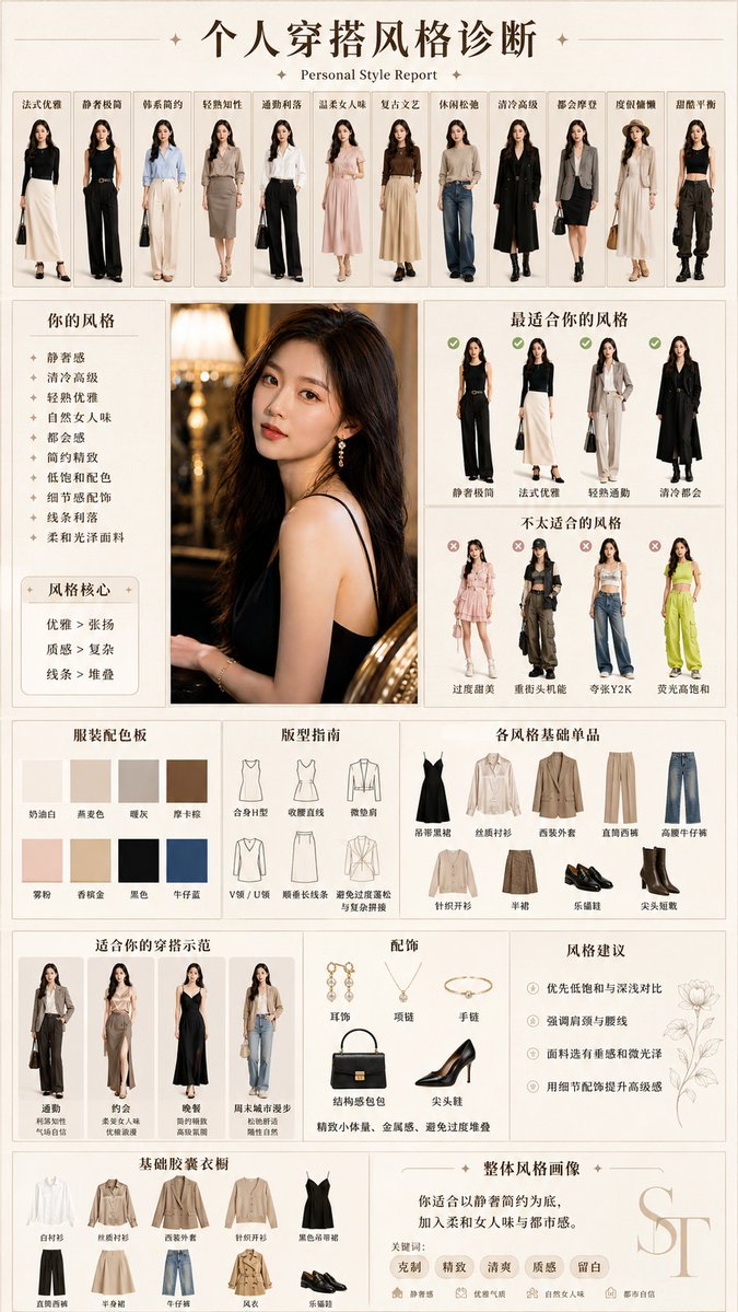 Personal Style Diagnosis Report AI image template preview