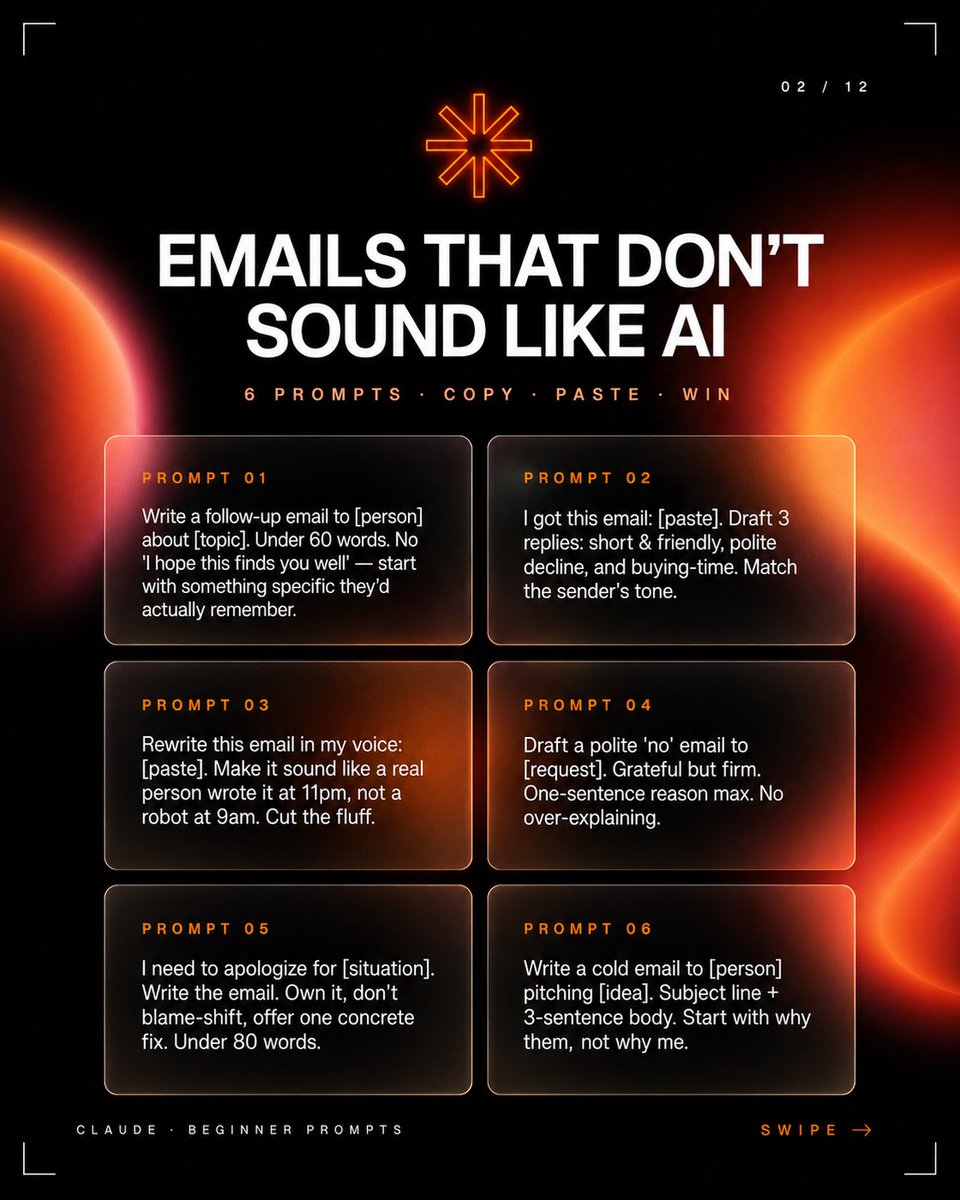 AI Email Prompts Carousel Slide AI image template preview