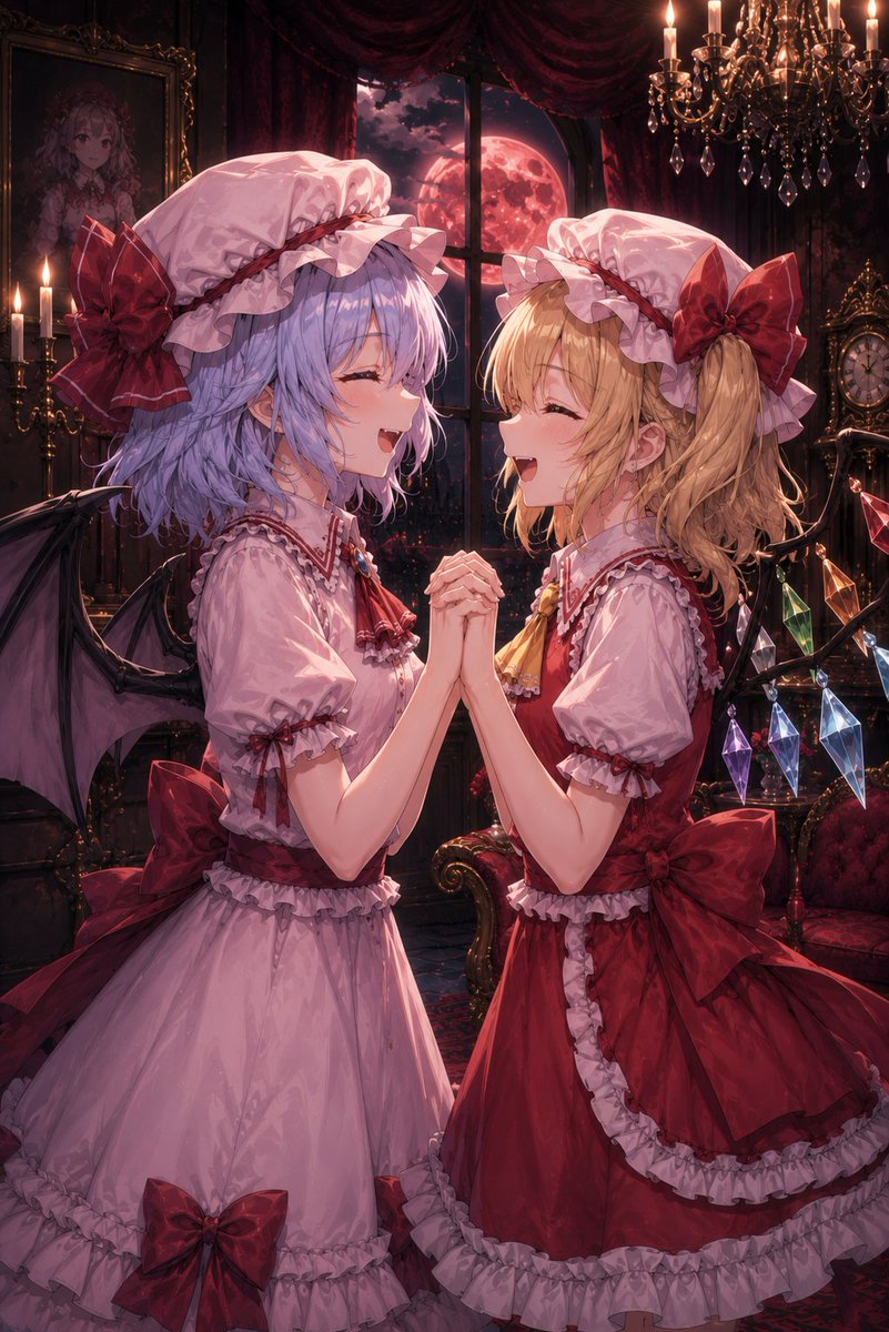 Gothic Vampire Sisters AI image template preview