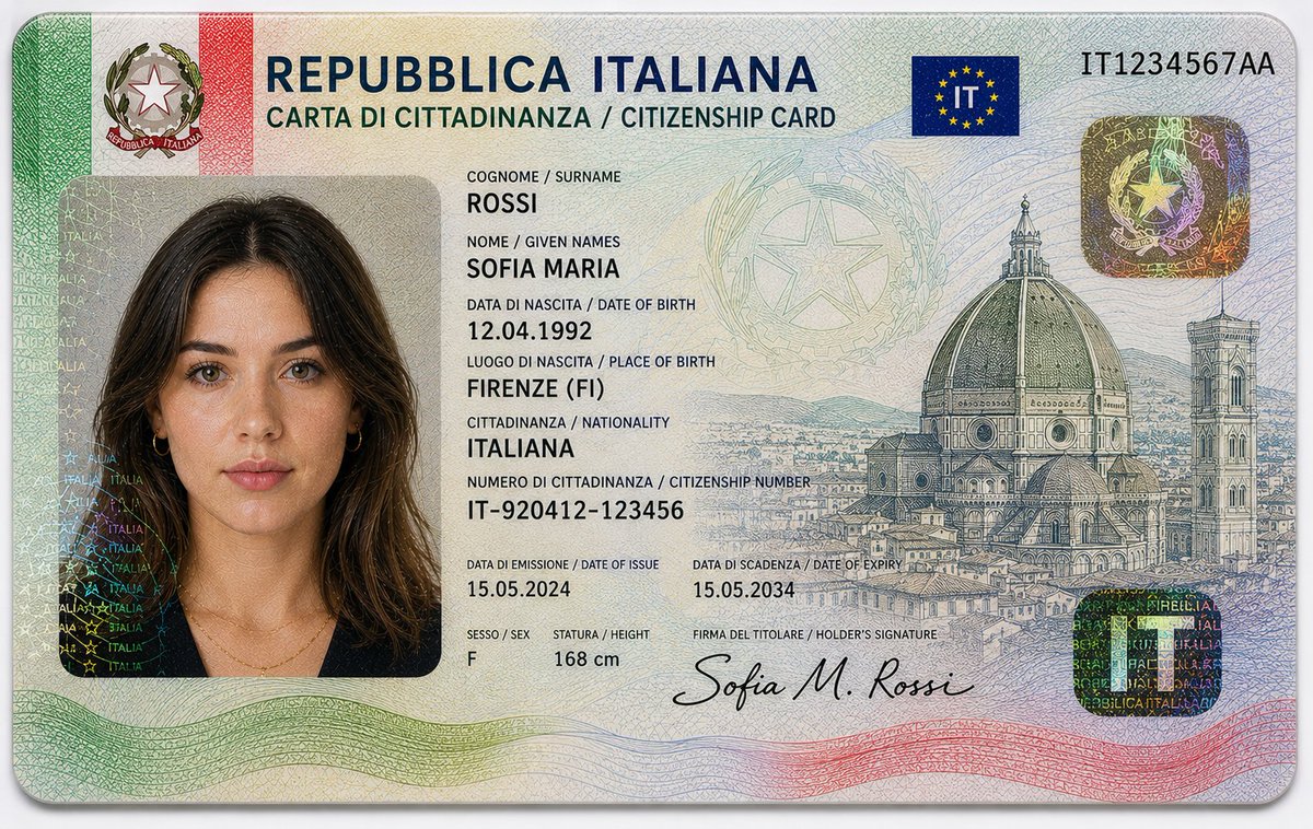 Realistic Identity Card Macro Photography AI image template preview