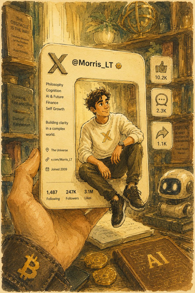 Watercolor Pixar Profile Card AI image template preview