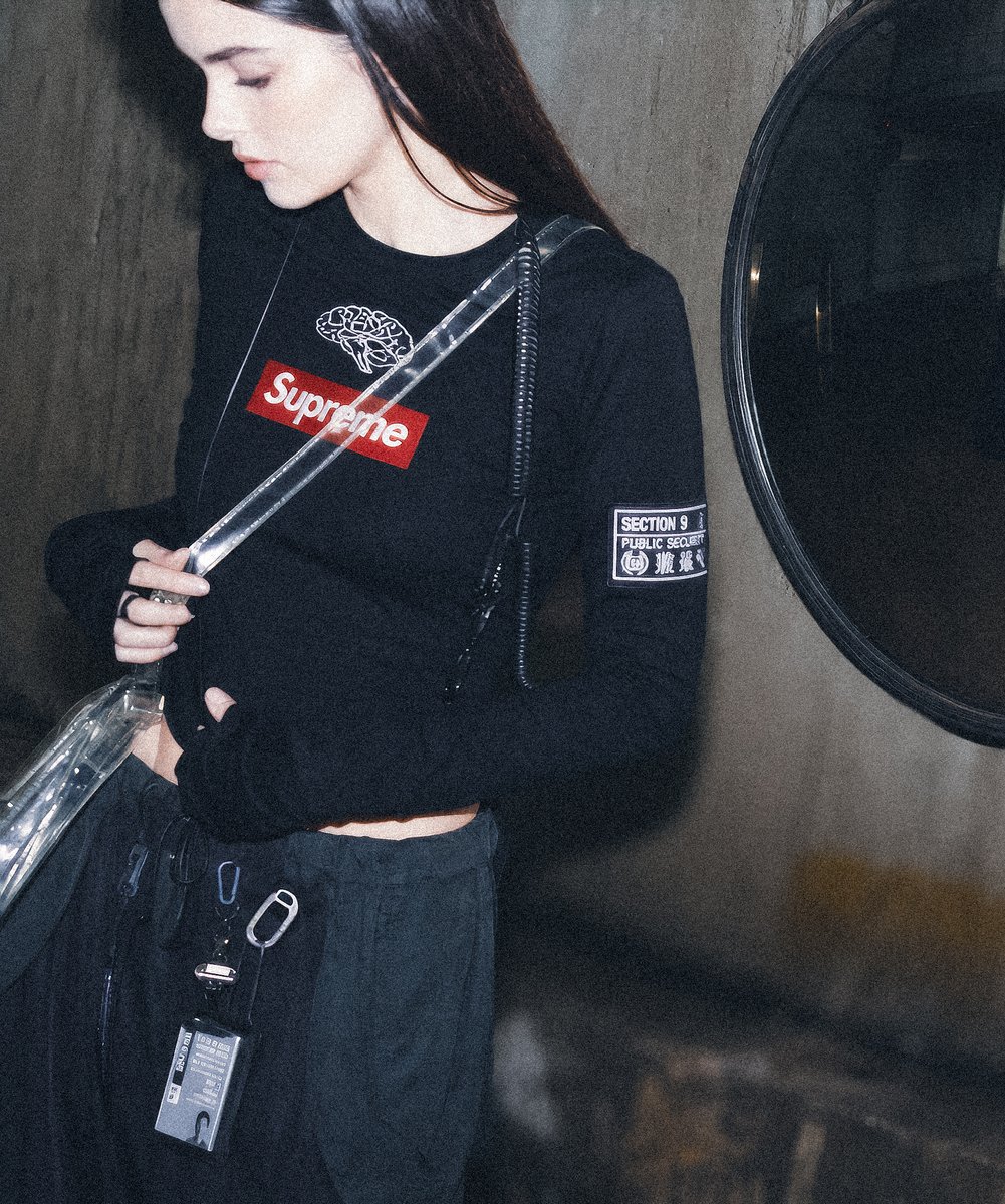 Supreme Section 9 Cyberpunk Fashion Portrait AI image template preview