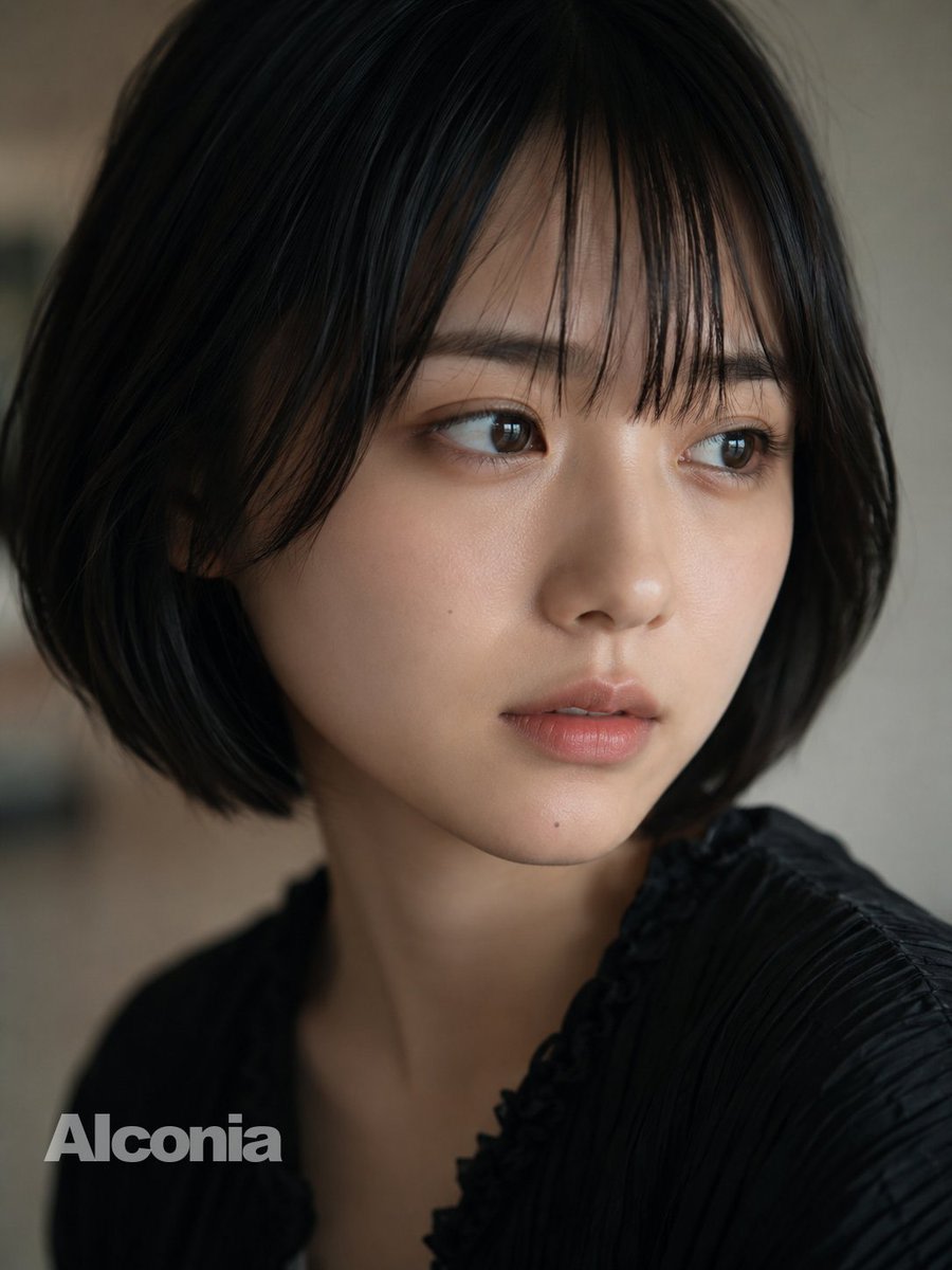 Censored Cinematic Bob Portrait AI image template preview