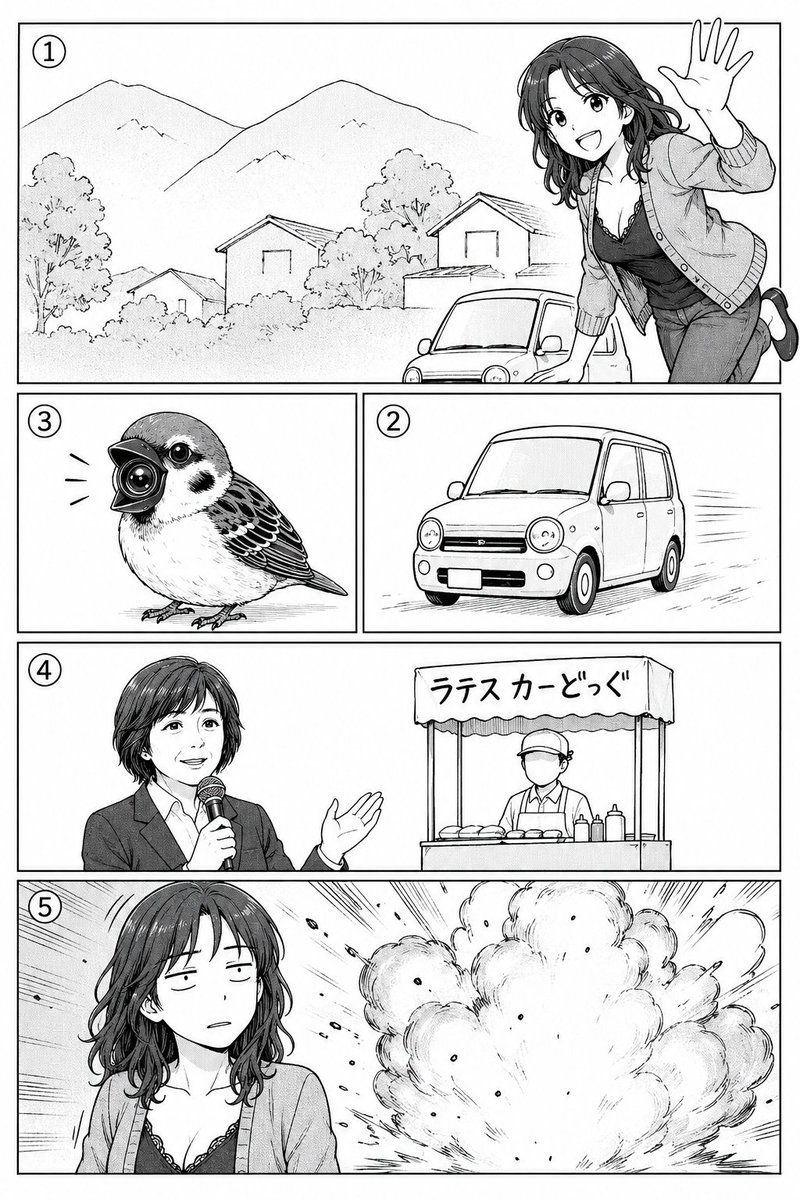 Polished Manga Page From Rough Storyboard AI image template preview