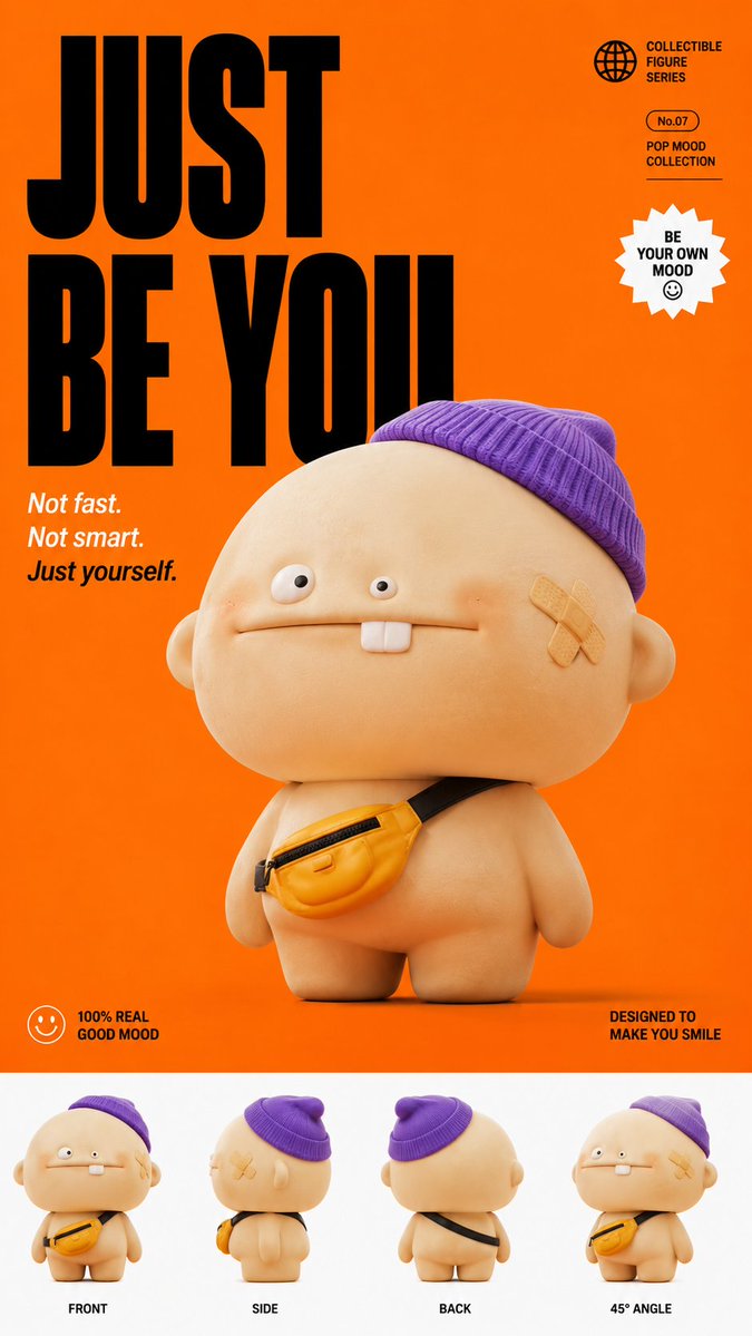 Popmart Style 3D Character Toy AI image template preview
