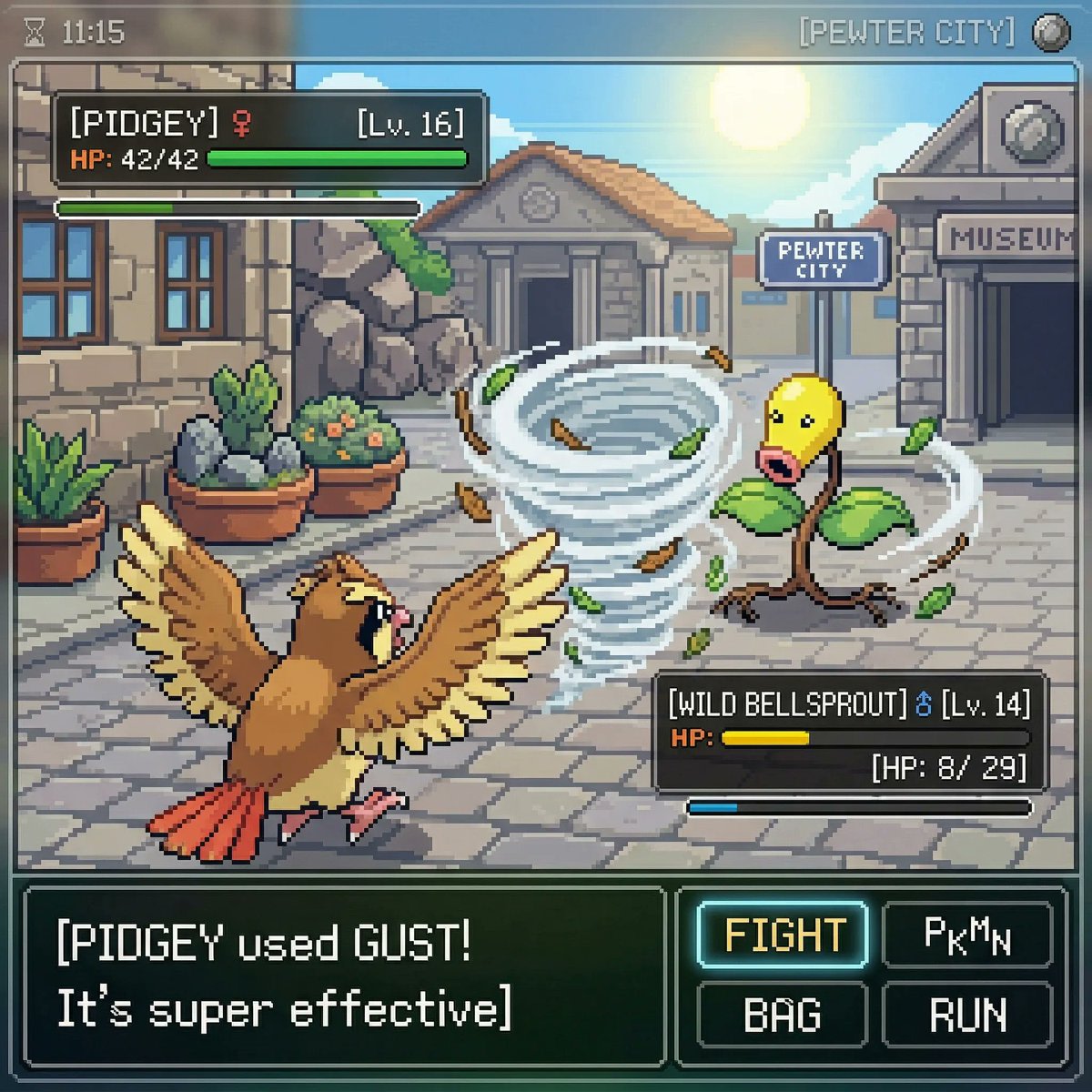 Retro Game Pixel Art Battle example 2