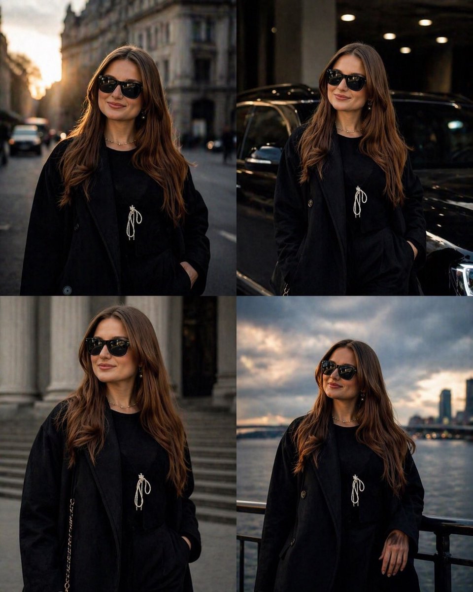 Luxury Urban Street Portrait AI image template preview