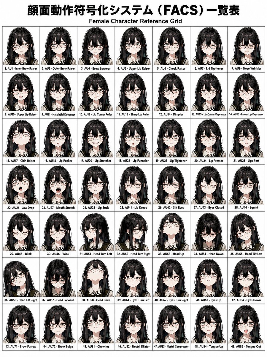 FACS Facial Expression Control AI image template preview