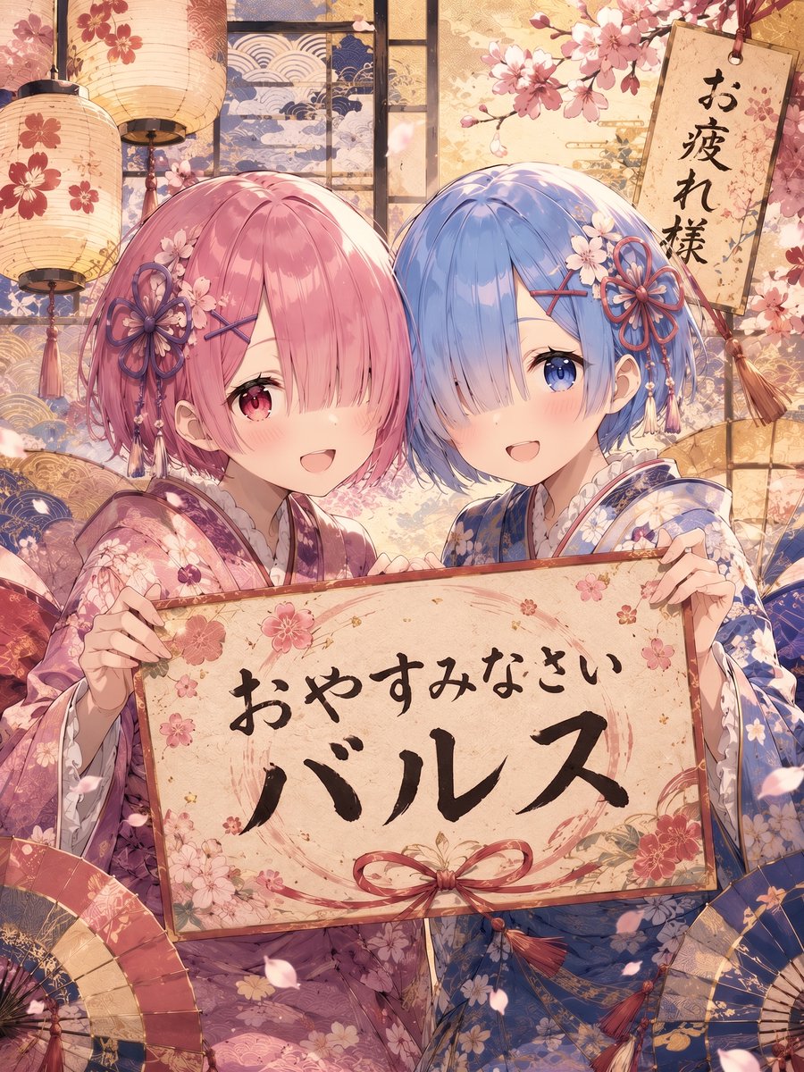 Anime Sakura Goodnight Festival Scene AI image template preview
