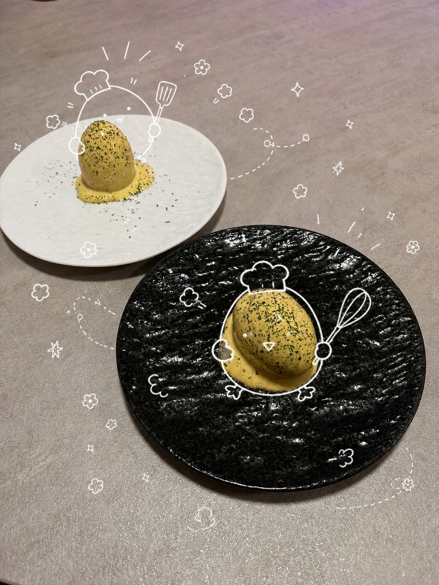 Playful Oeuf Mayo Food Photo AI image template preview