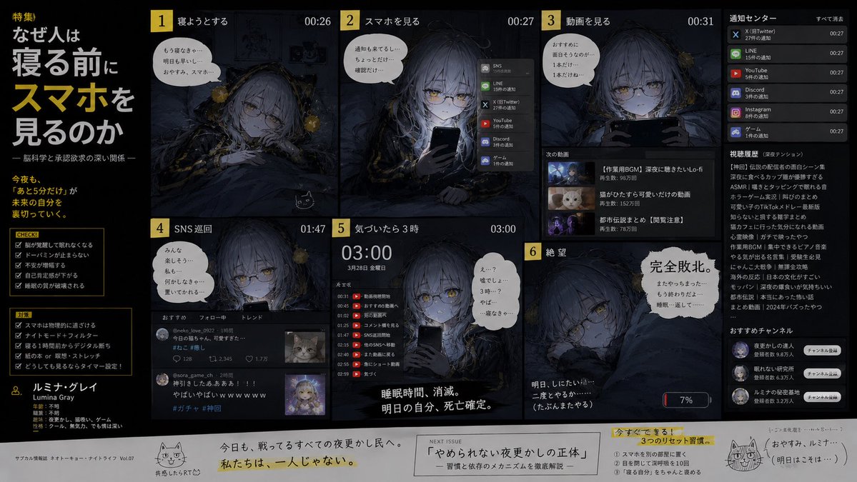 Bedtime Smartphone Anime Infographic AI image template preview