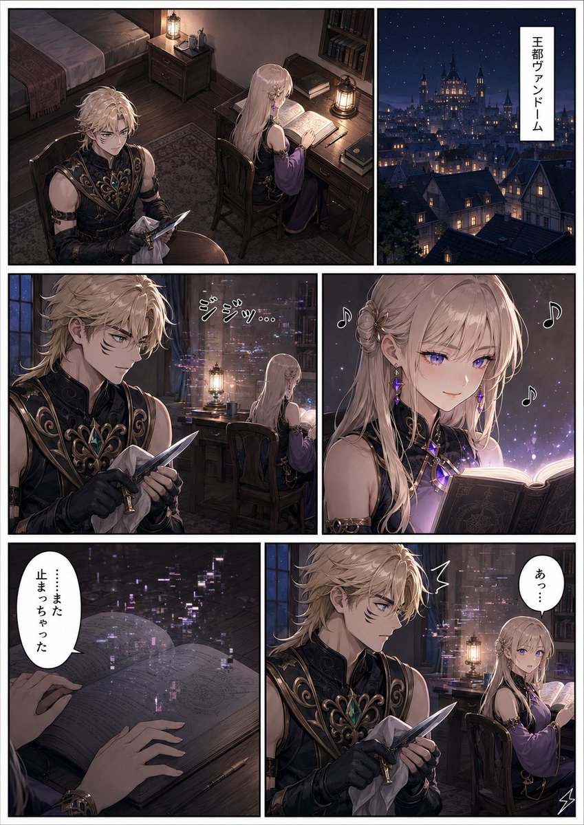 Dark Fantasy Manga Page Generator AI image template preview
