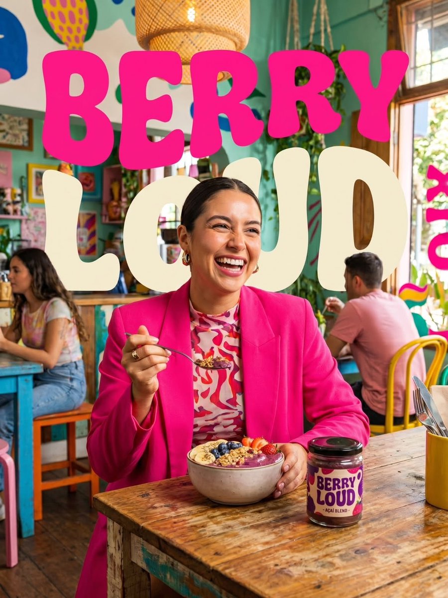 Berry Loud Food Advertisement AI image template preview