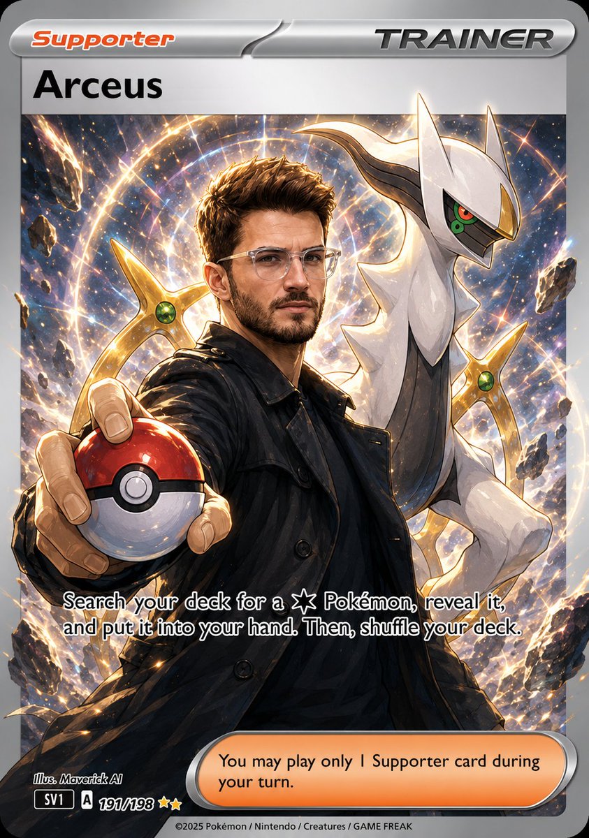 Anime Pokemon Trainer Card AI image template preview