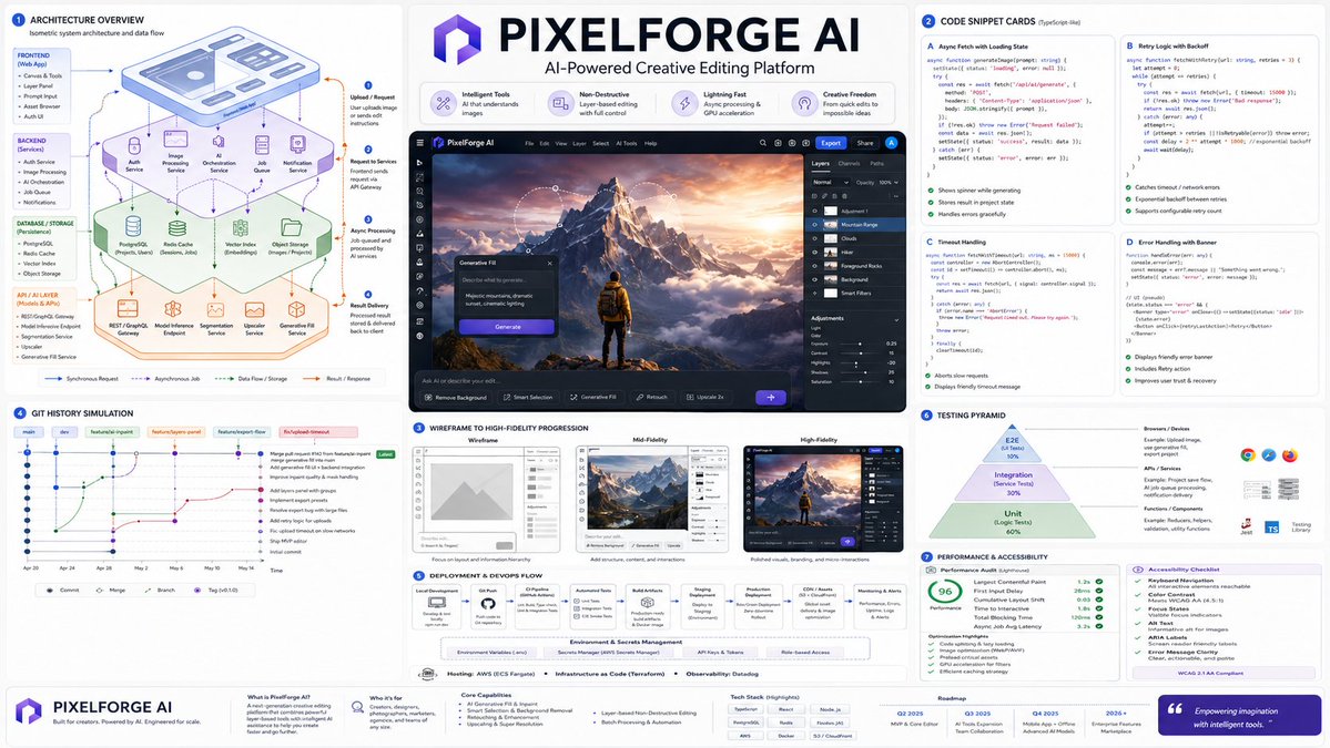 Software Architecture Visualization Diagram AI image template preview