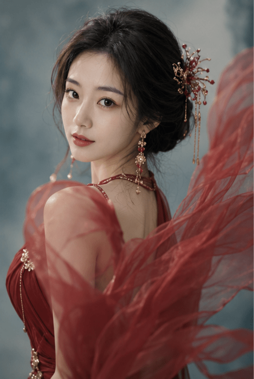 New Chinese Koi Fine Art Photography AI image template preview