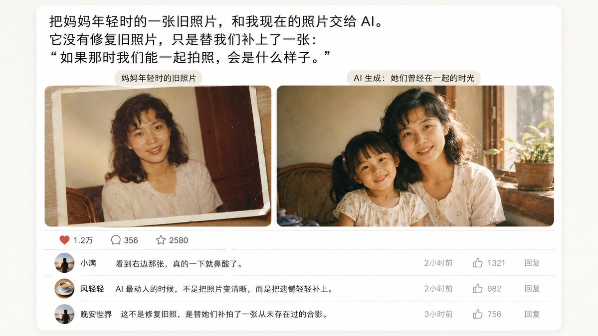 Emotional Mother's Day Comparison Prompt AI image template preview