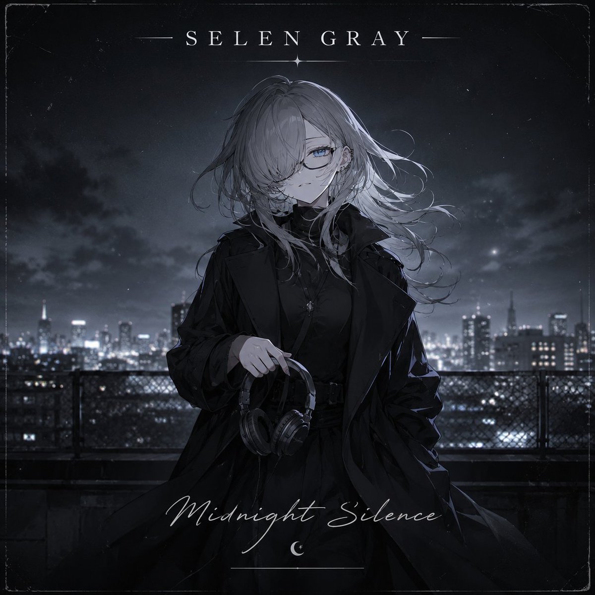 Midnight Anime Album Cover AI image template preview