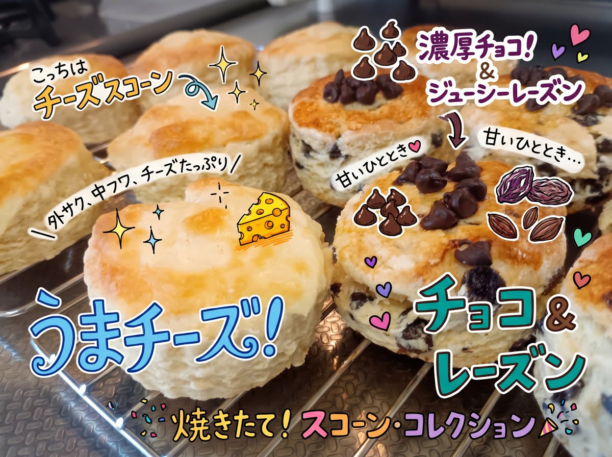 Colorful Annotated Scone Photo AI image template preview