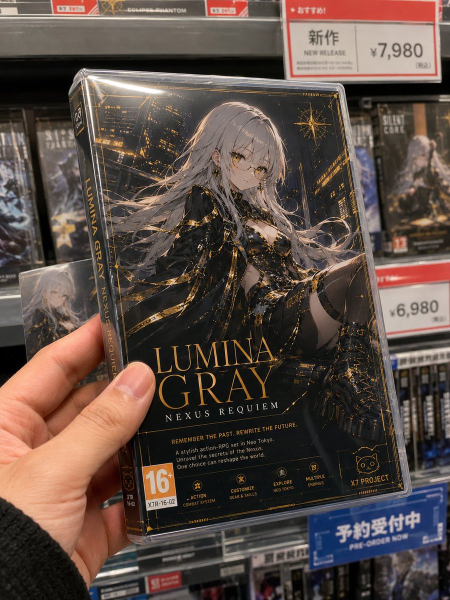 Fictional Game Case in Store AI image template preview