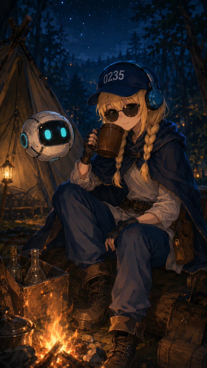 Traveling Alchemist Campsite AI image template preview
