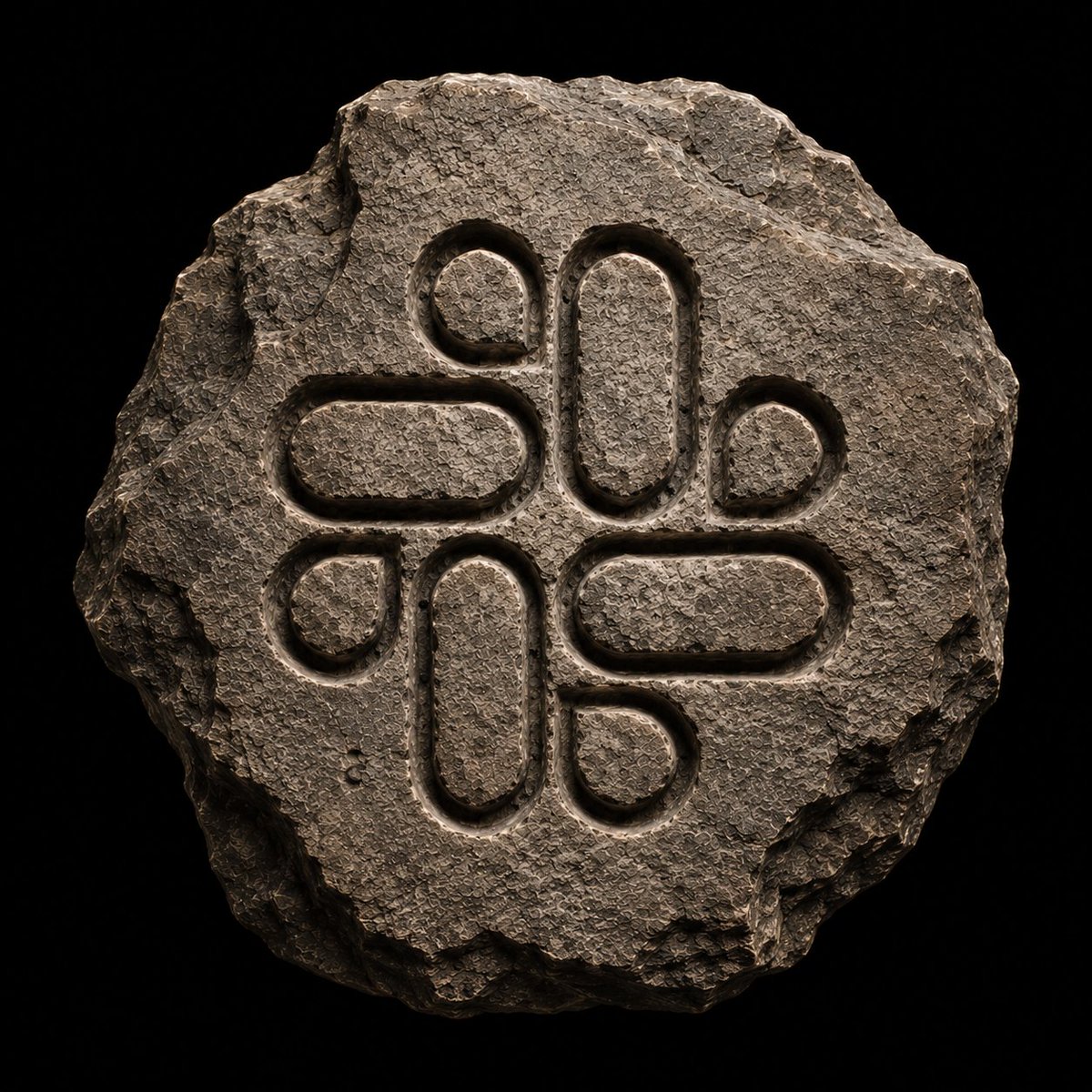 Ancient Hand-Chiseled Stone Artifact Logo example 3