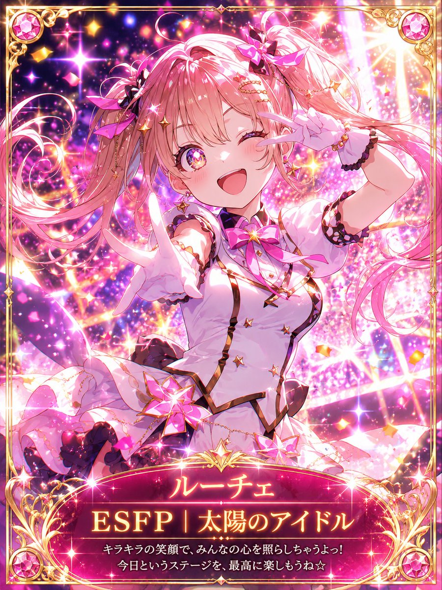 MBTI Fantasy Card: ESFP Entertainer AI image template preview
